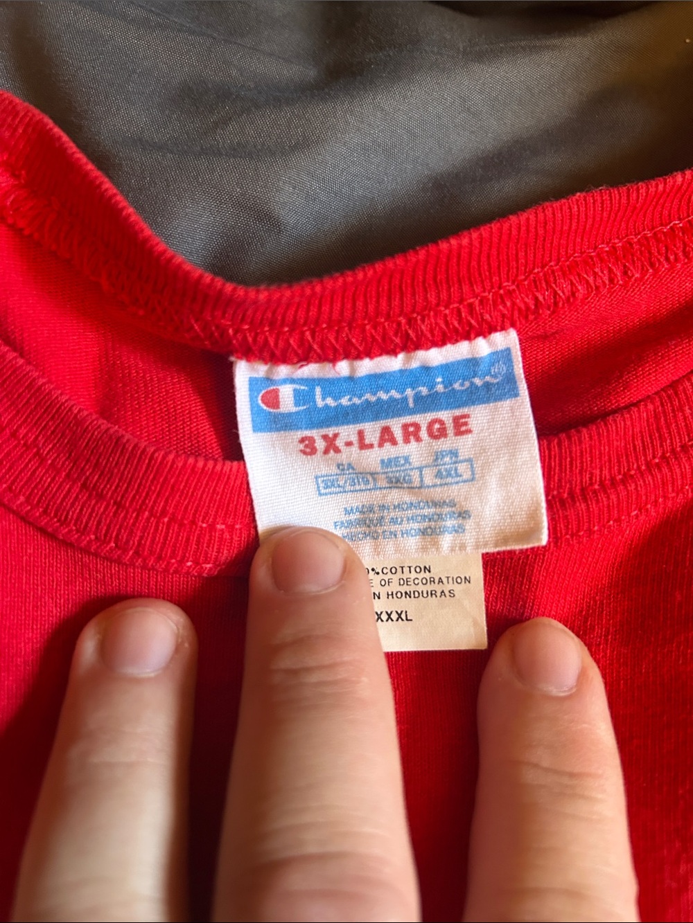 Champion Red Short Sleeve Logo Tee - Picture 2 of 2